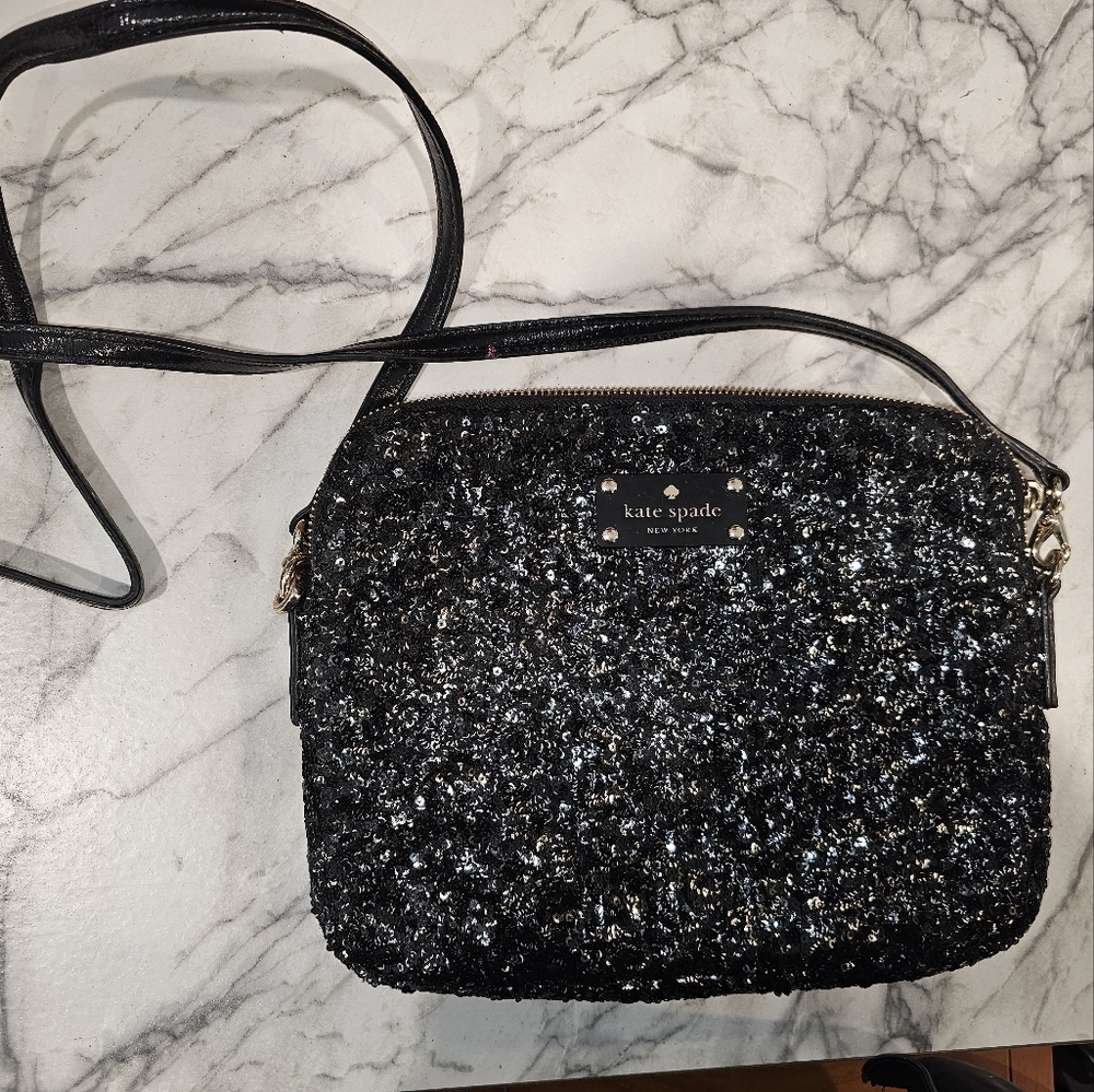 Kate Spade Sparkling Black Crossbody Bag